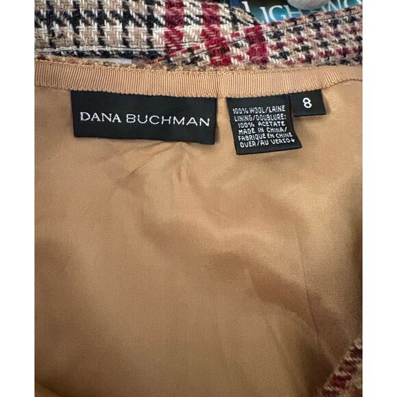 Dana Buchman Vintage Plaid Wool Skirt - Size 8 - Picture 4 of 4